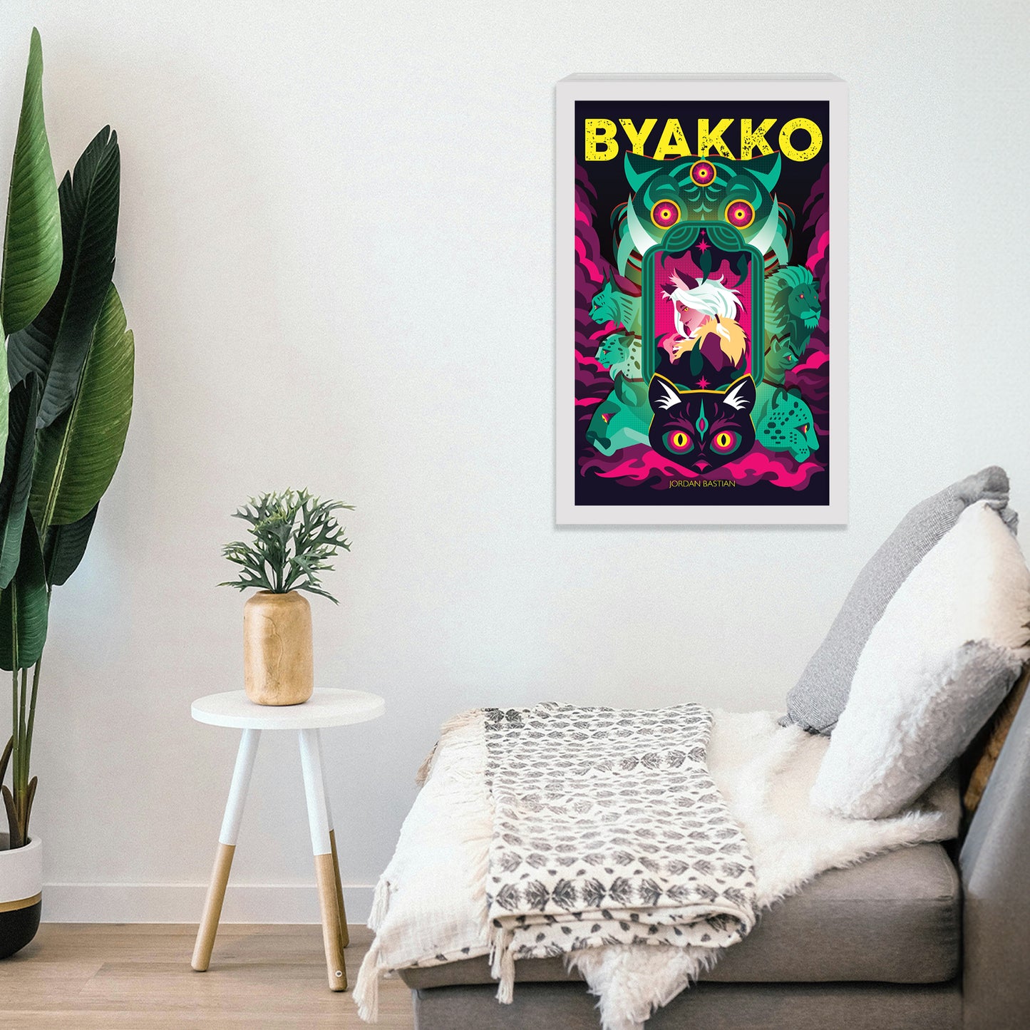 Odendonnn's The Four Symbols Collection - "Byakko, The White Tiger" Acrylic Wall Art