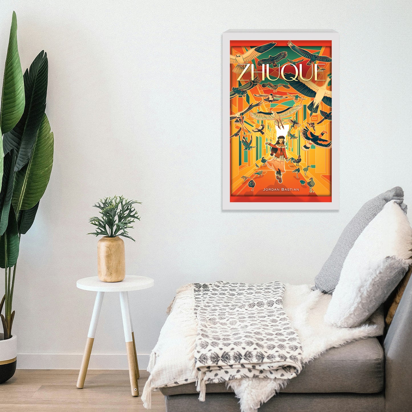 Odendonnn's The Four Symbols Collection - "Zhu Que, The Vermillion Bird" Acrylic Wall Art