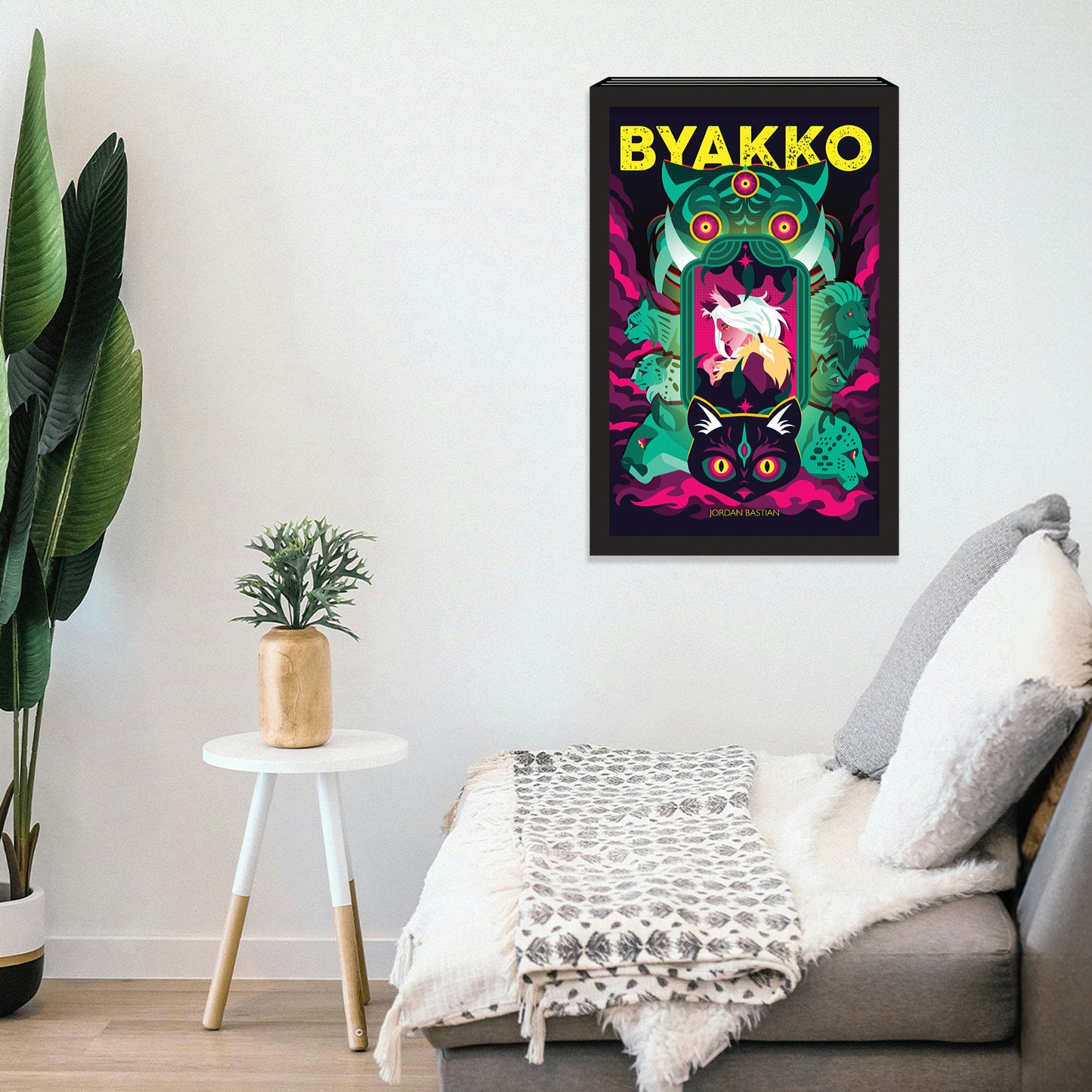 Odendonnn's The Four Symbols Collection - "Byakko, The White Tiger" Acrylic Wall Art