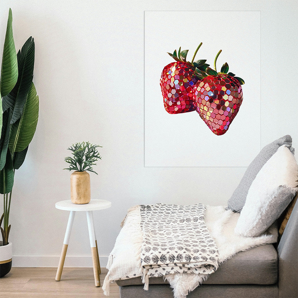 Transparent Collection - "Strawberry Disco" Acrylic Wall Art