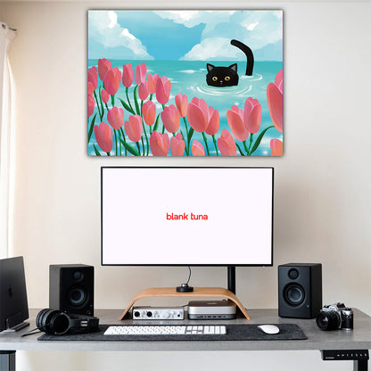 Floral Reverie (Lake) Collection - "Cat" Acrylic Wall Art