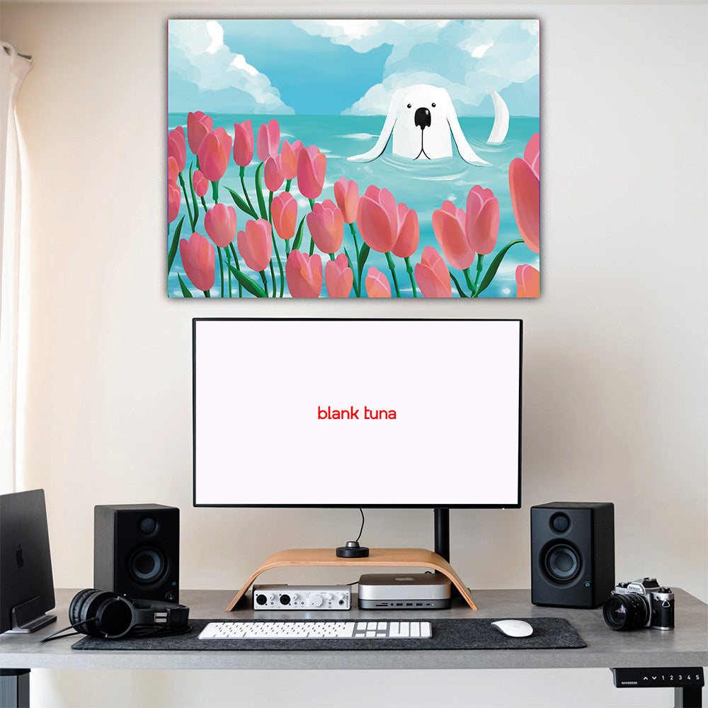 Floral Reverie (Lake) Collection - "Dog" Acrylic Wall Art