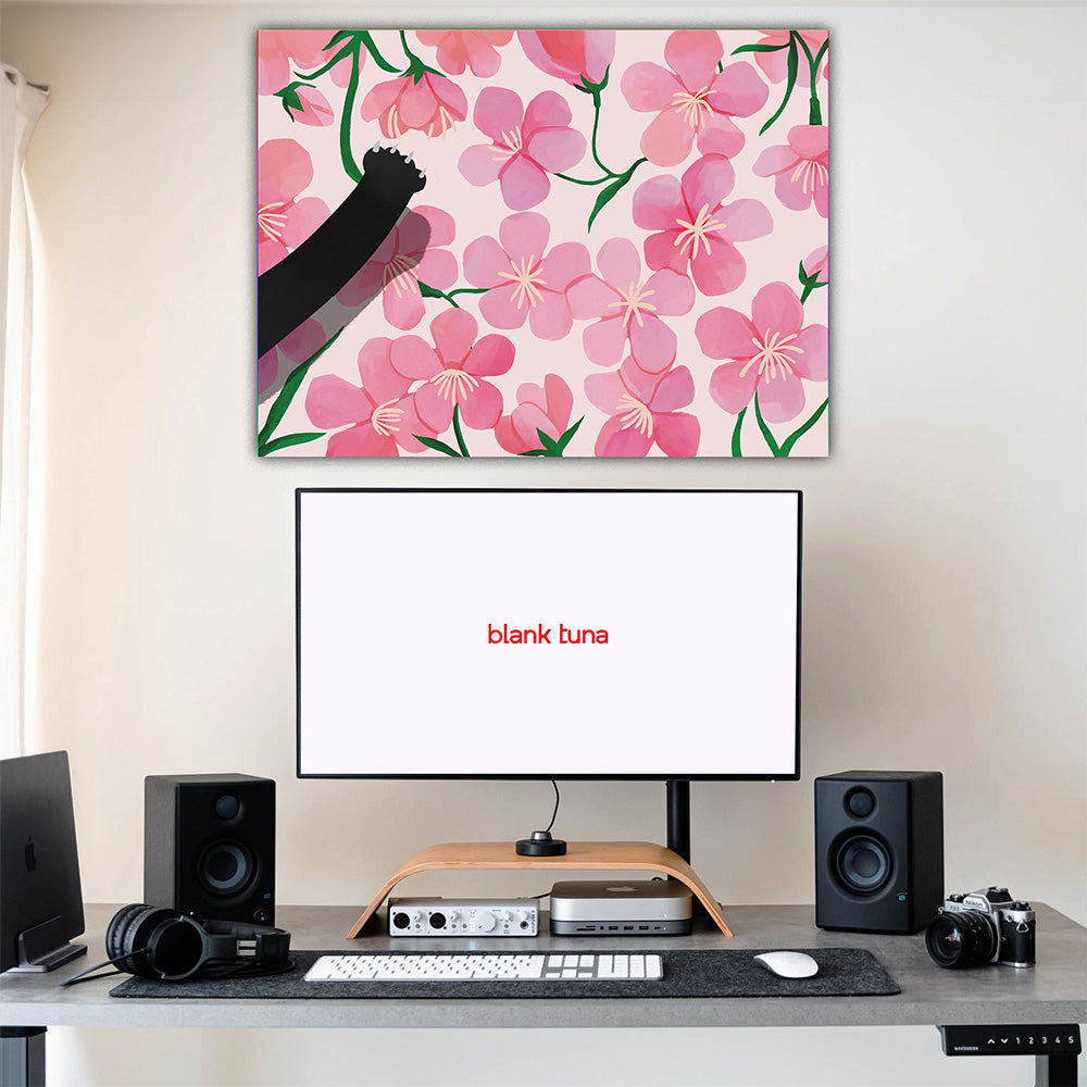 Floral Reverie (Sakura) Collection - "Cat" Acrylic Wall Art