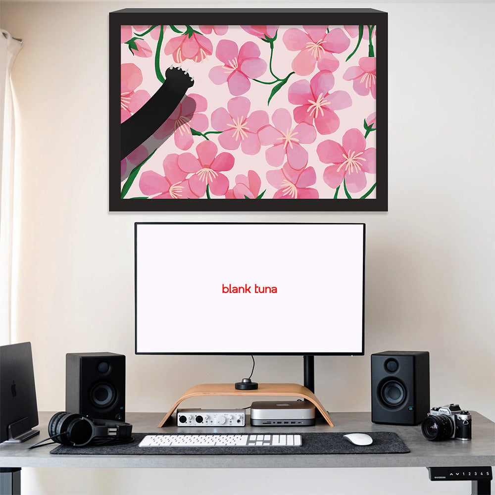 Floral Reverie (Sakura) Collection - "Cat" Acrylic Wall Art