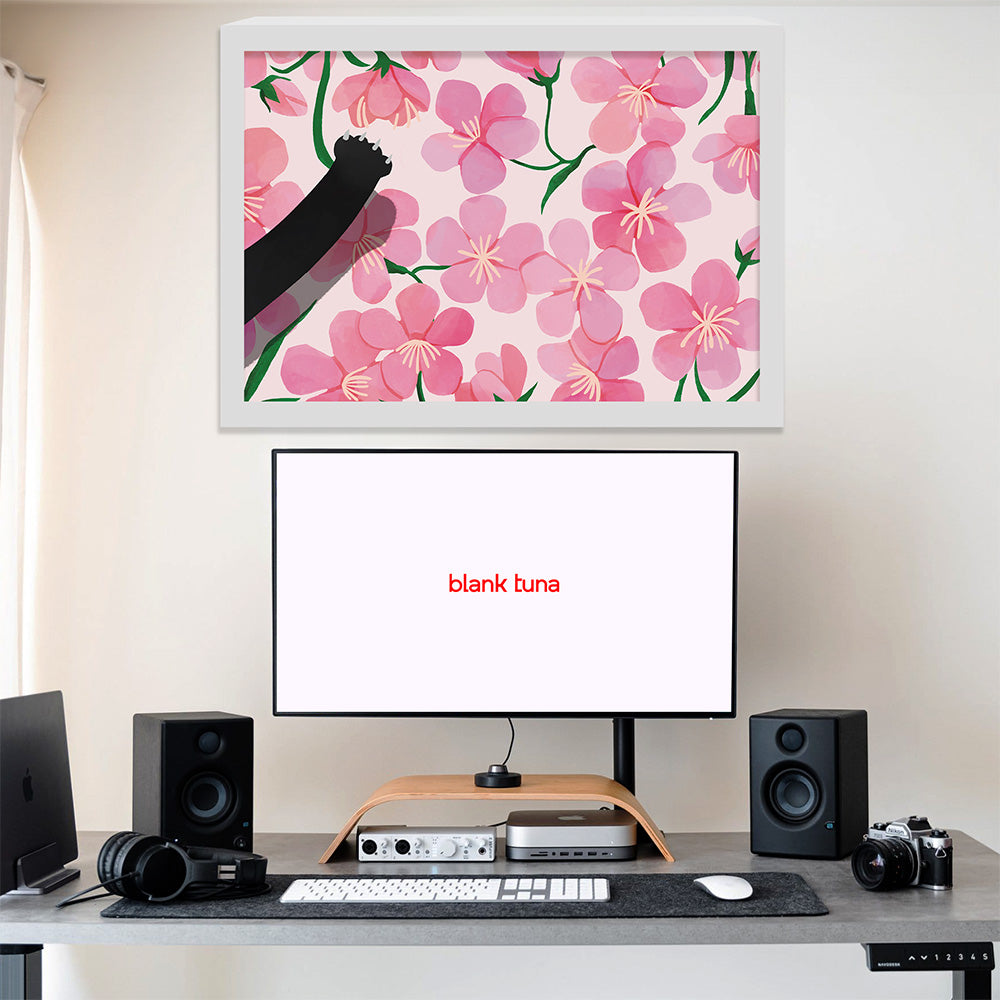 Floral Reverie (Sakura) Collection - "Cat" Acrylic Wall Art