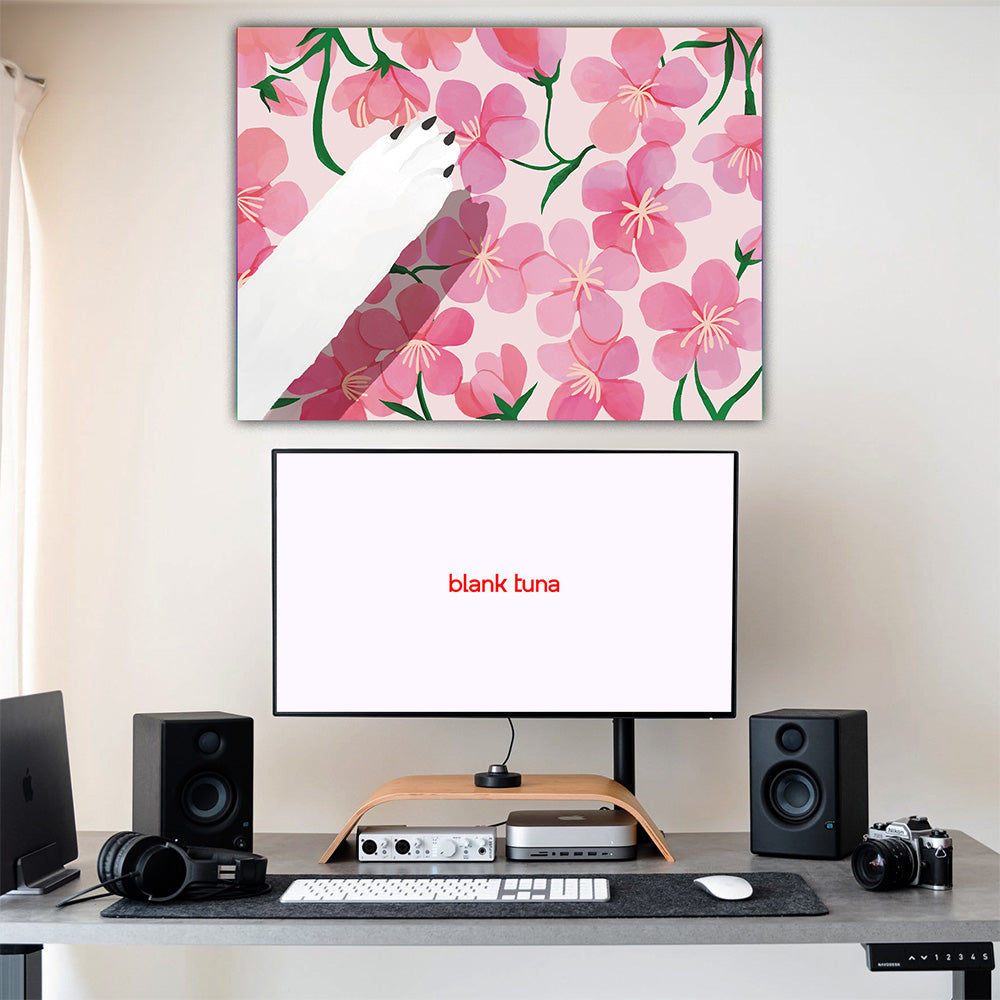 Floral Reverie (Sakura) Collection - "Dog" Acrylic Wall Art