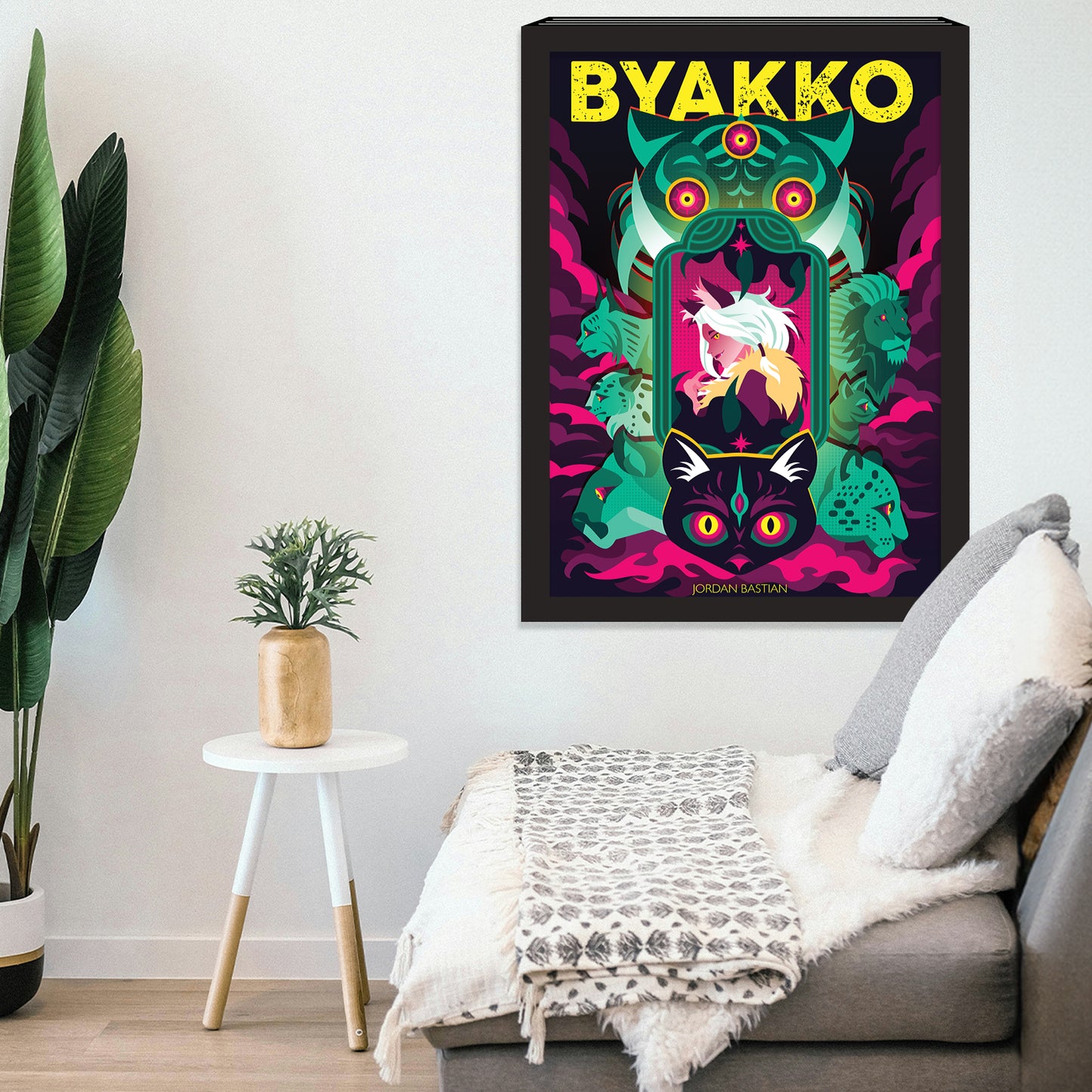 Odendonnn's The Four Symbols Collection - "Byakko, The White Tiger" Acrylic Wall Art