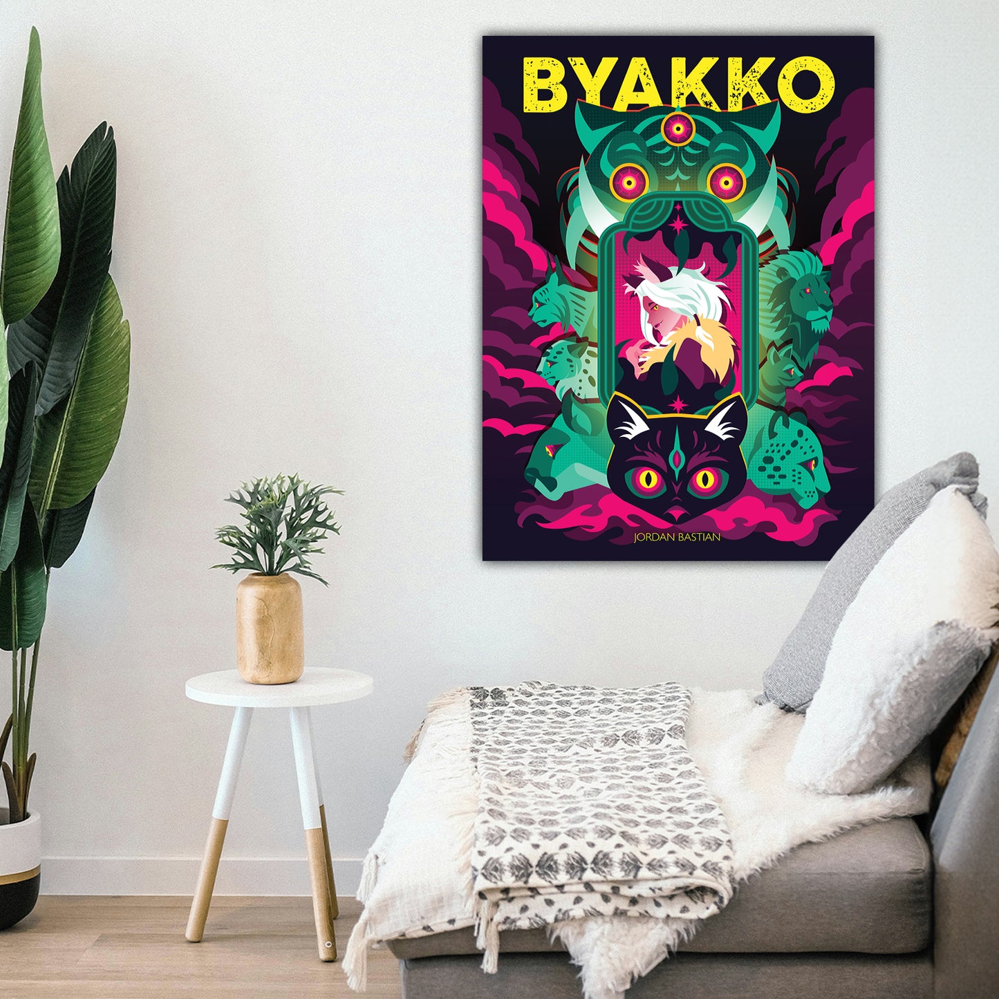 Odendonnn's The Four Symbols Collection - "Byakko, The White Tiger" Acrylic Wall Art