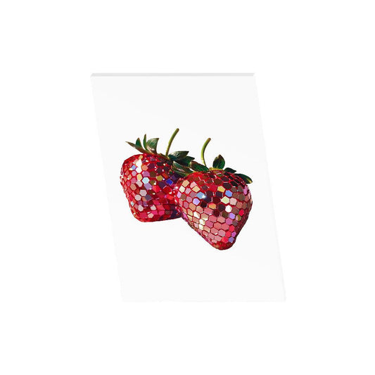 Transparent Collection - "Strawberry Disco" Acrylic Wall Art