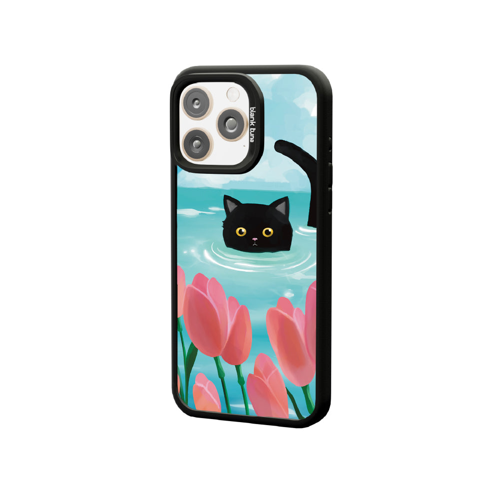 Floral Reverie (Lake) Collection - "Cat" MagSnap Case (iPhone)