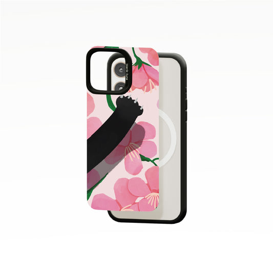 Floral Reverie (Sakura) Collection - "Cat" MagSnap Case (iPhone)