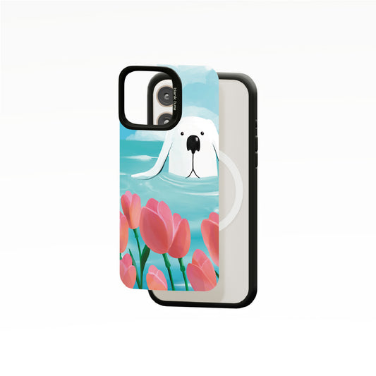 Floral Reverie (Lake) Collection - "Dog" MagSnap Case (iPhone)