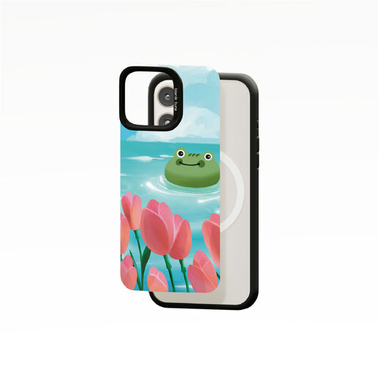 Floral Reverie (Lake) Collection - "Frog" MagSnap Case (iPhone)